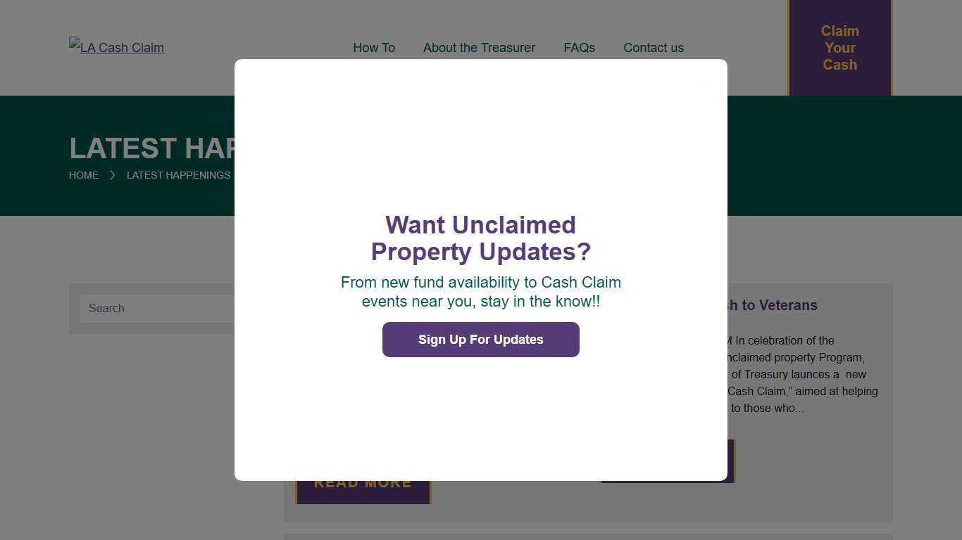 Latest Happenings - LA Cash Claim